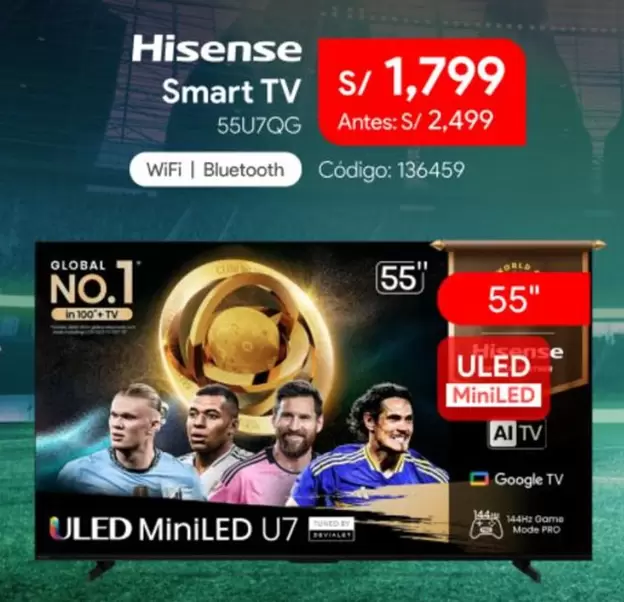 Hisense - Smart TV 55U7QG