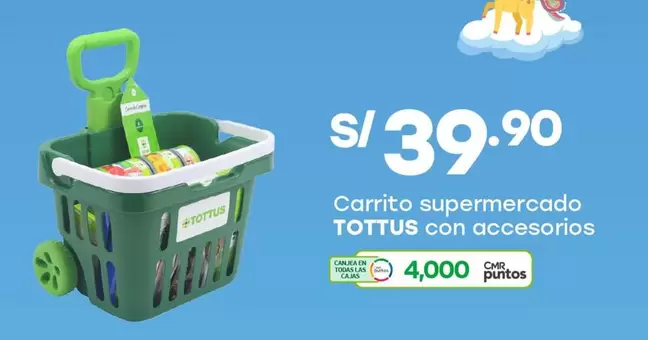 Tottus - Carrito supermercado con accesorios