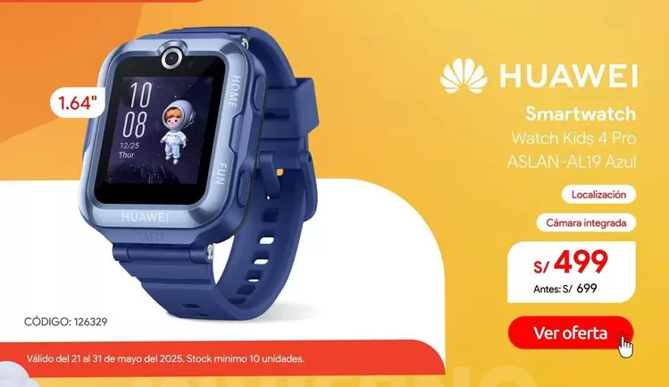 Huawei - Smartwatch Watch Kids 4 Pro ASLAN AL19 Azul