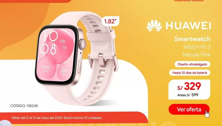 Huawei - Smartwatch Watch Fit 3