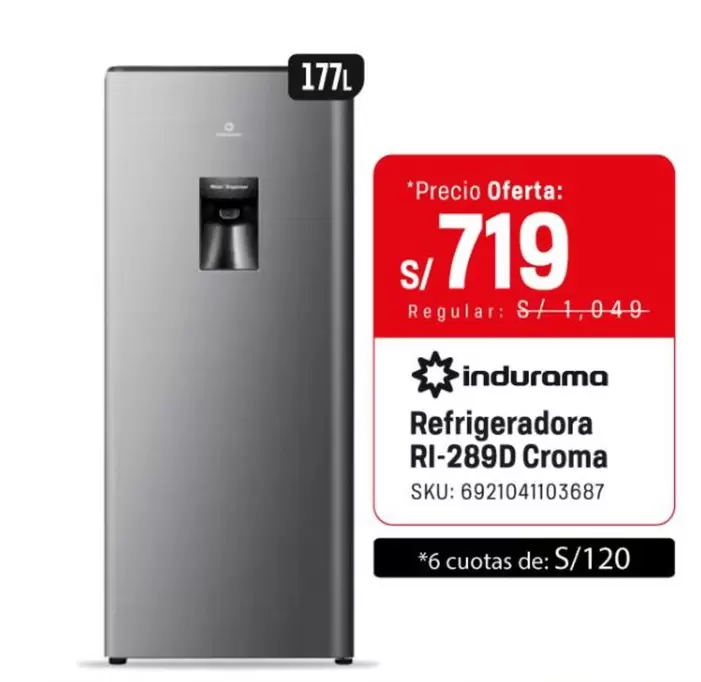 Indurama - Refrigeradora RI-289D Croma