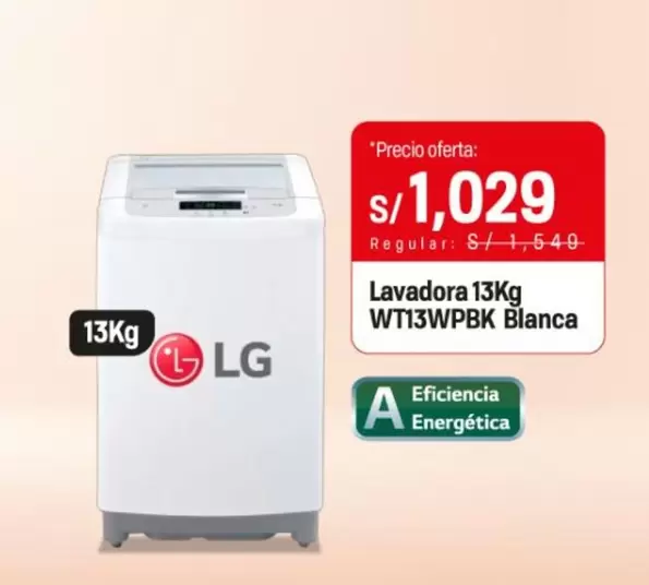 Lg - Lavadora 13Kg WT13WPBK Blanca