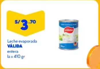 Leche evaporada