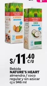 Nature's Heart - almendra / coco regular y sin azúcar