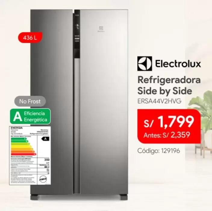 Electrolux - Refrigeradora Side by Side ERSA44V2HVG
