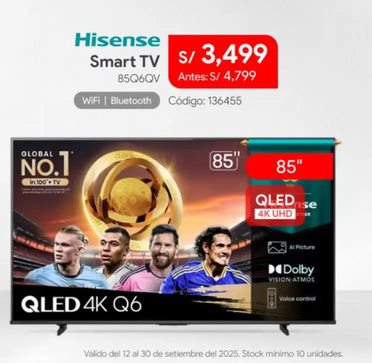 Hisense - Smart TV 85Q6QV