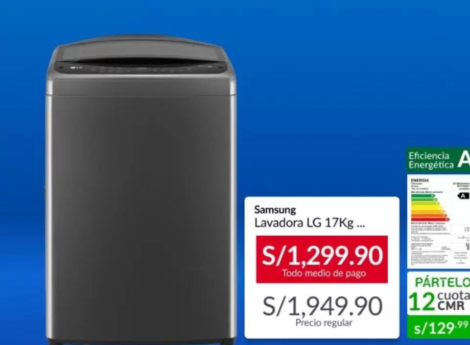 Samsung - Lavadora LG 17Kg
