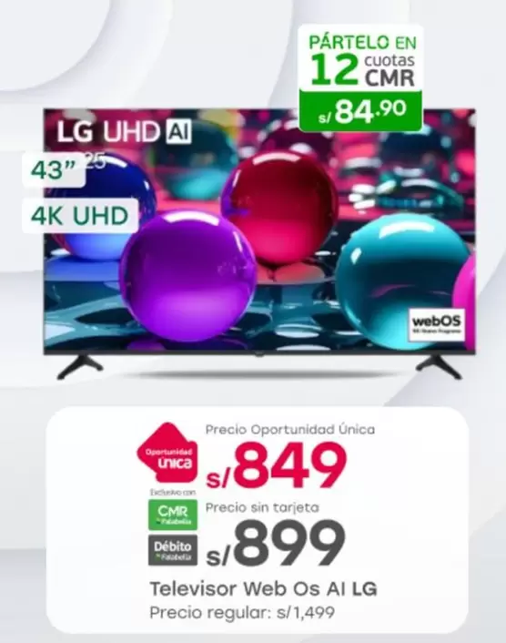 Lg - Televisor Web Os AI