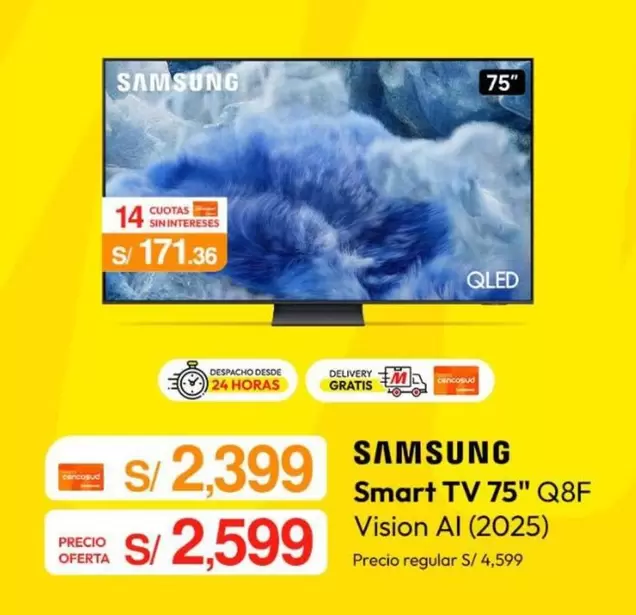 Samsung - Smart TV 75" Q8F