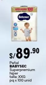 Babysec - Pañal Superpremium hiper