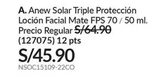 Anew - Solar Triple Protección