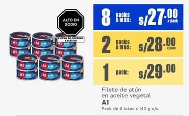 A1 - Filete de atún en aceite vegetal