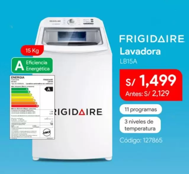 Frigidaire - Lavadora LB15A