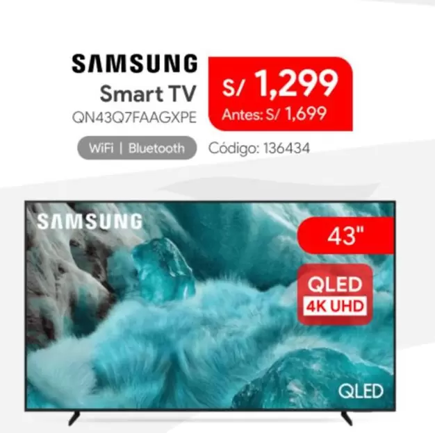 Samsung - Smart TV QN43Q7FAAGXPE