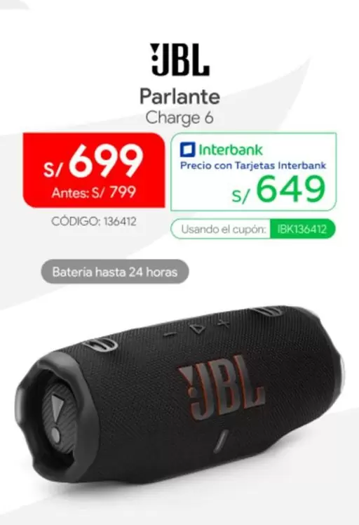 JBL - Parlante Charge 6