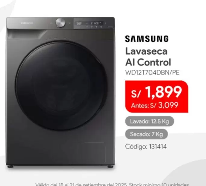 Samsung - Lavaseca Al Control WD12T704DBN/PE