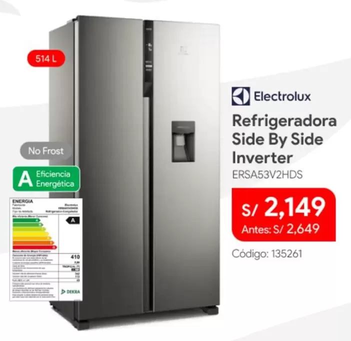Electrolux - Refrigeradora Side By Side Inverter ERSA53V2HDS