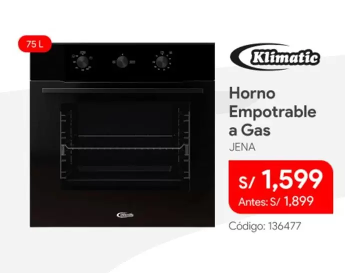 Klimatic - Horno Empotrable a Gas