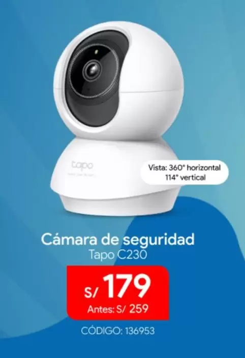 360 - Cámara de seguridad Tapo C230