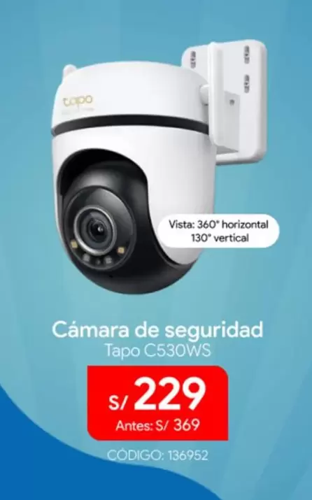 360 - Cámara de seguridad Tapo C530WS