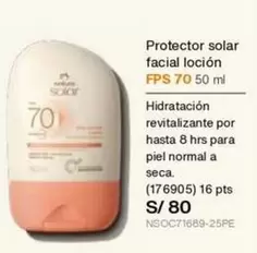 Piel - Protector solar facial loción