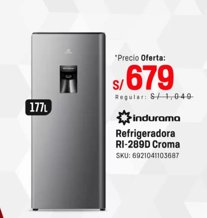 Indurama - Refrigeradora RI-289D Croma