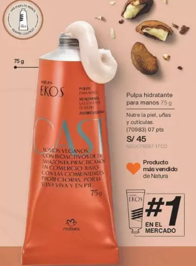Ekos - Pulpa hidratante para manos 75 g