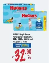 Huggies - Triple Acción Pañal para Bebés M56/ 048/X040/XX036 und.