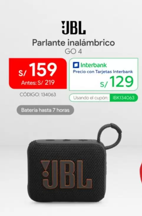 JBL - Parlante inalámbrico GO 4