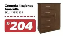 Cómoda 4 cajones Amarulla