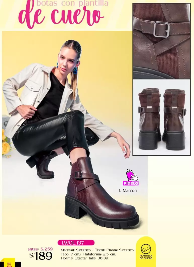 Botas Con Plantilla De Cuero