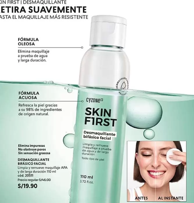 Piel - Desmaquillante bifásico facial