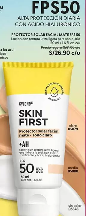 Piel - PROTECTOR SOLAR FACIAL MATE FPS 50