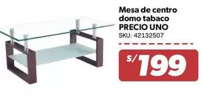 Mesa de centro domo tabaco