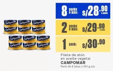 Campomar - Filete de atún en aceite vegetal