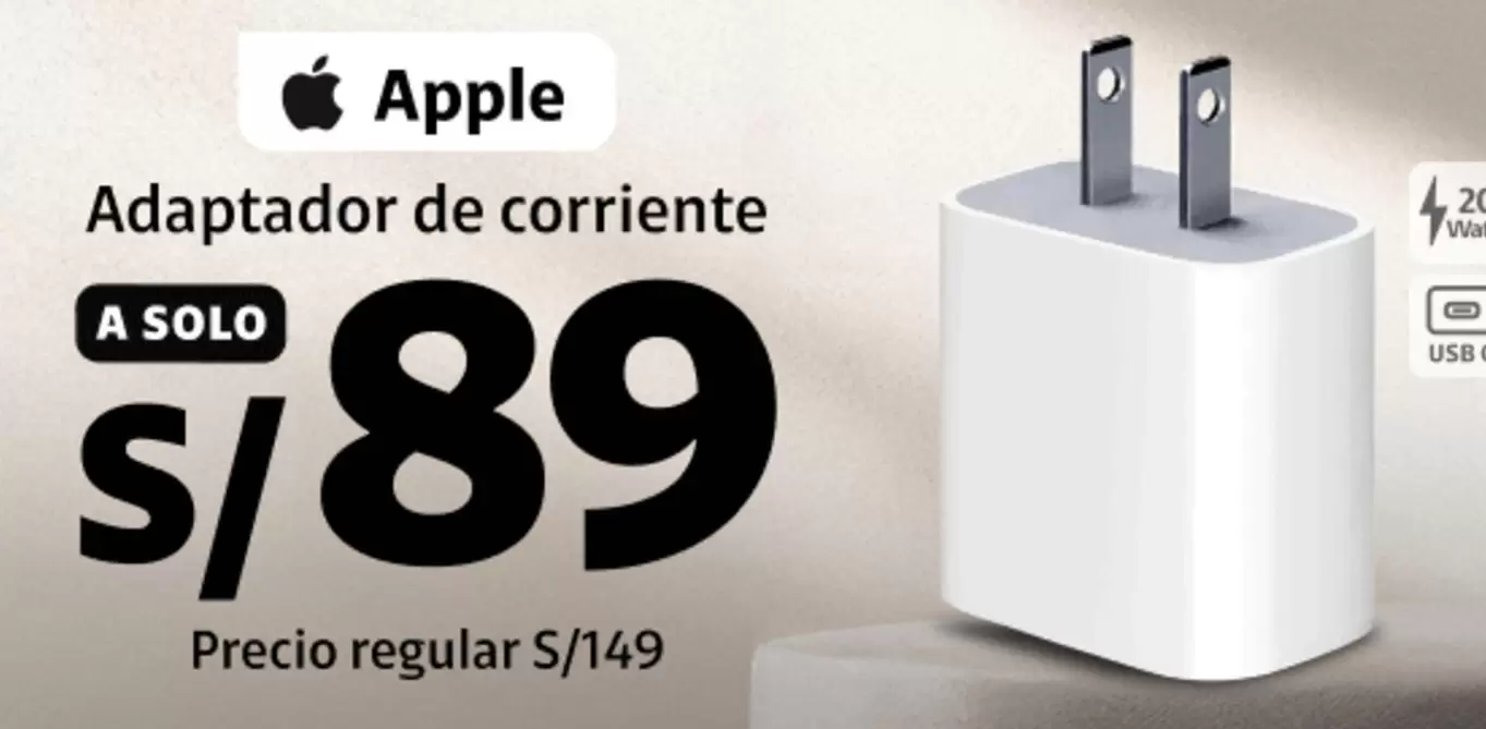 Apple - Adaptador de corriente