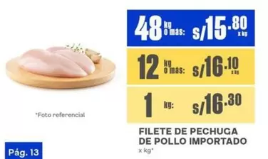 FILETE DE PECHUGA DE POLLO IMPORTADO
