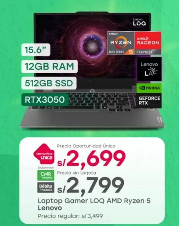 Lenovo - Laptop Gamer LOQ AMD Ryzen 5