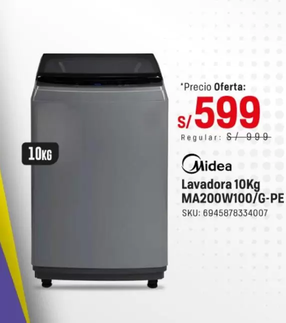 Lavadora 10Kg MA200W100/G-PE