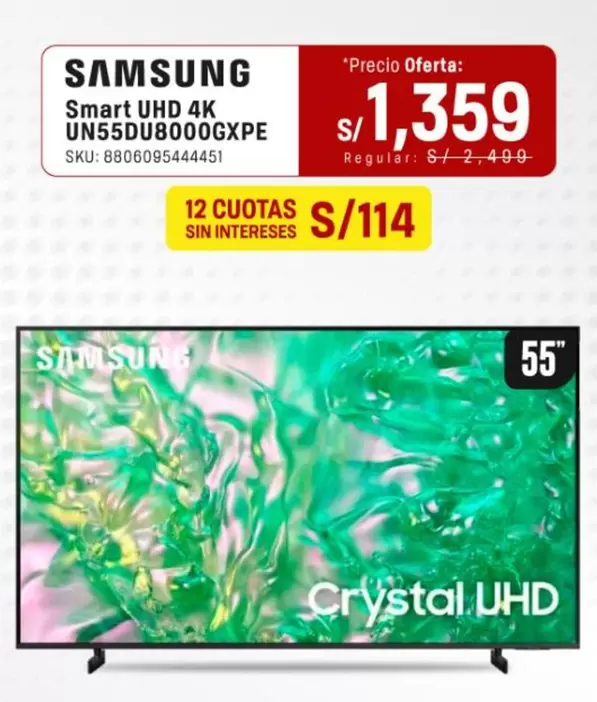Samsung - UHD 4K UN55DU8000GXPE