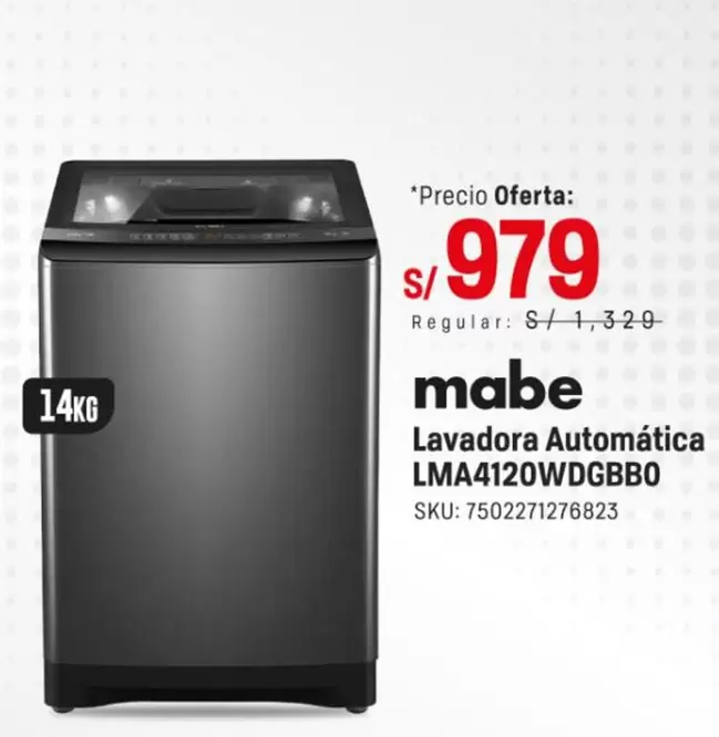 Mabe - Lavadora Automática LMA4120WDGBBO