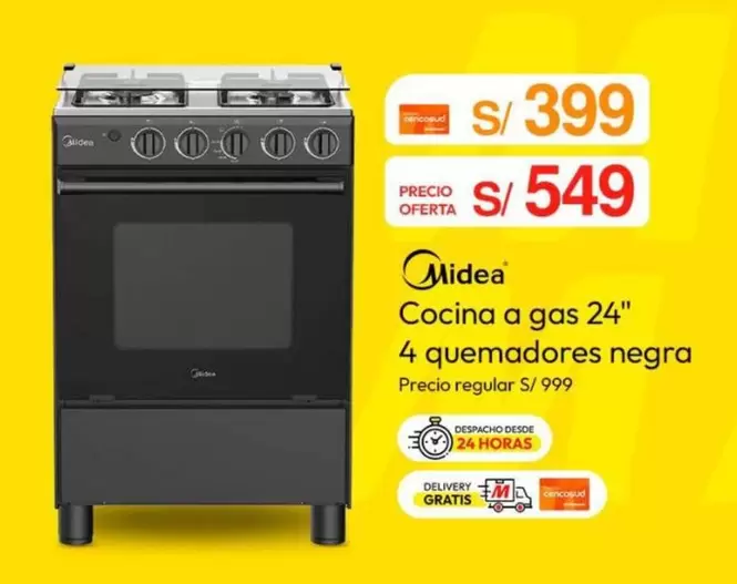 Cocina a gas 24"