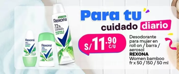 Rexona - Desodorante para mujer en roll on / barra / aerosol