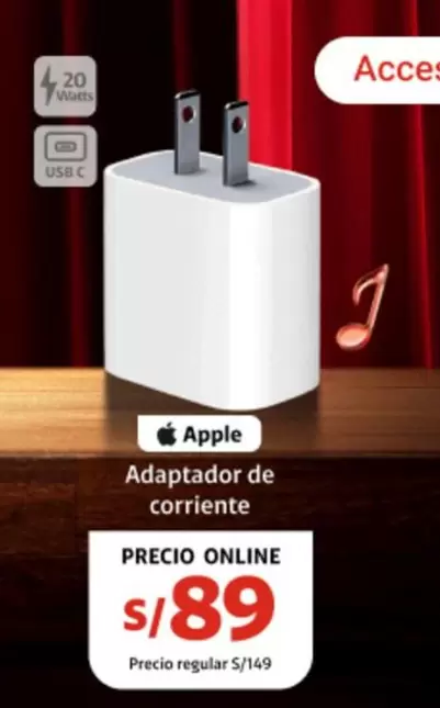 Apple - Adaptador de corriente