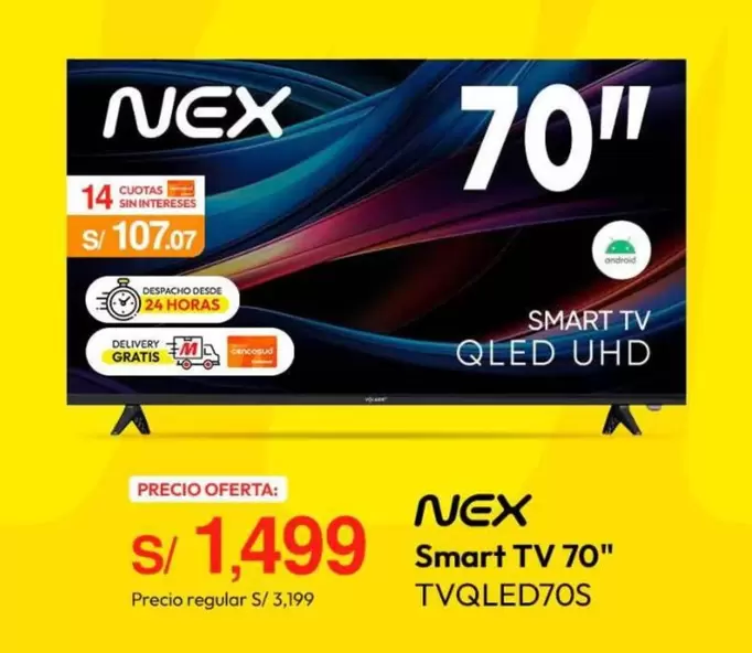 Nex - Smart TV 70" TVQLED70S