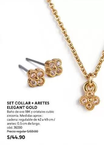 Oro - SET COLLAR + ARETES