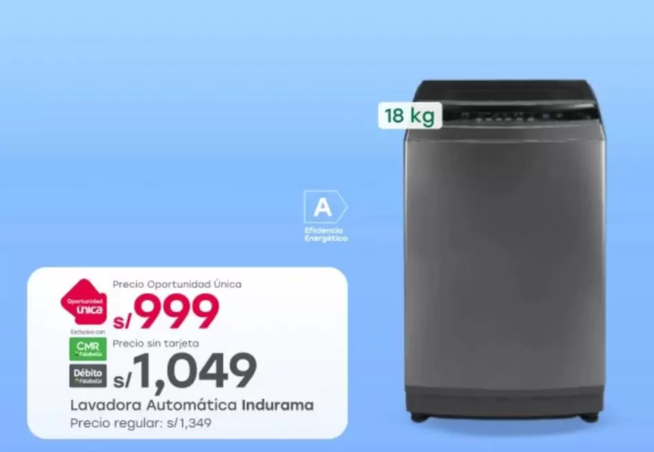 Indurama - Lavadora Automática