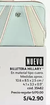 BILLETERA HILLARY
