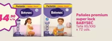Babysec - Pañales premium super lock