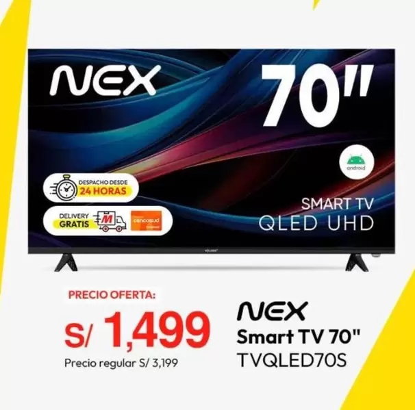 Nex - Smart TV 70" TVQLED70S